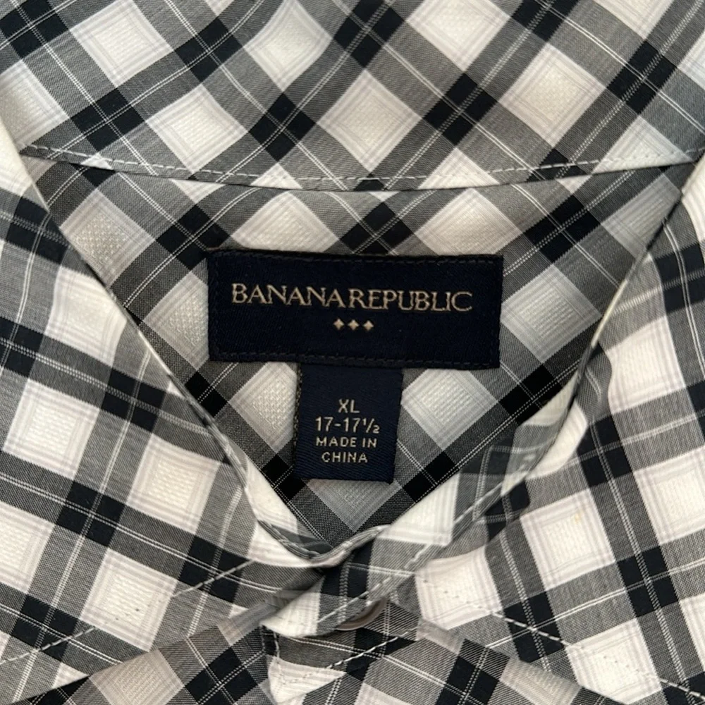 BANANA REPUBLIC Button Down Shirt Mens 17-17.5 XL